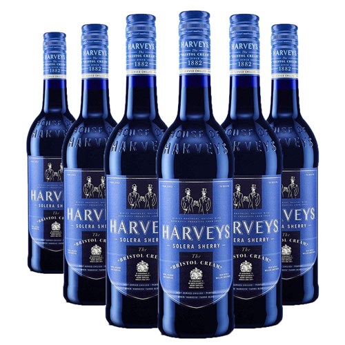 Case of 6 Harveys Bristol Cream Sherry (6x70cl)